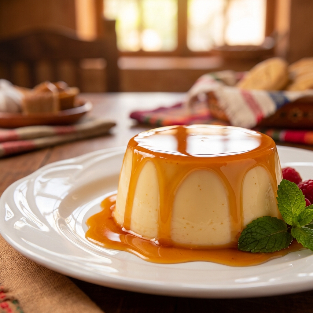 Creamy caramel Flan custard